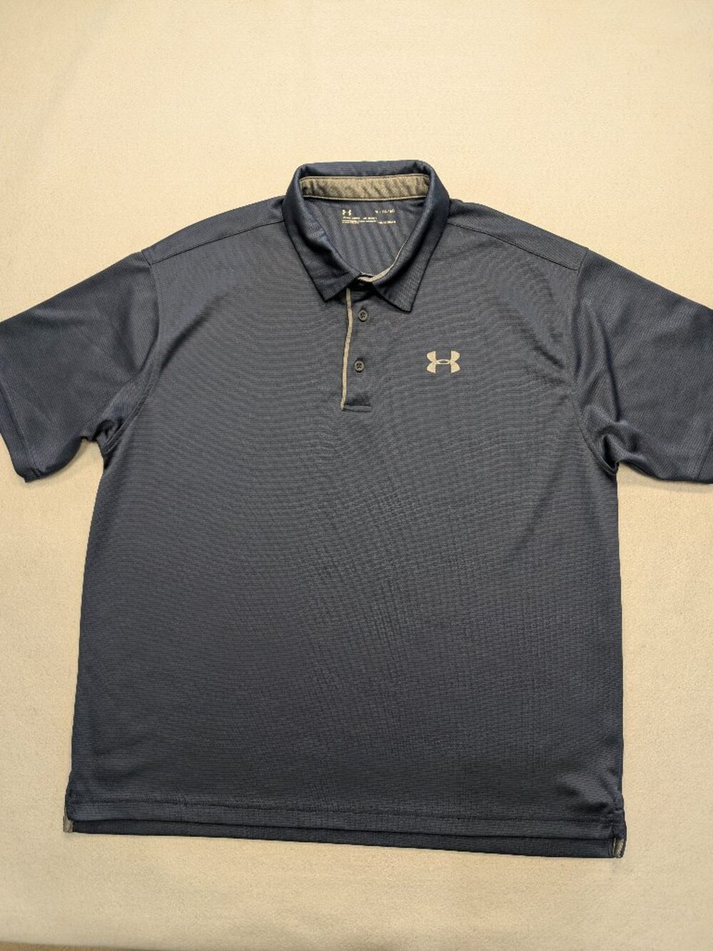 Under Armour UA Tech HeatGear Golf Polo Men's XL Blue Loose Fit